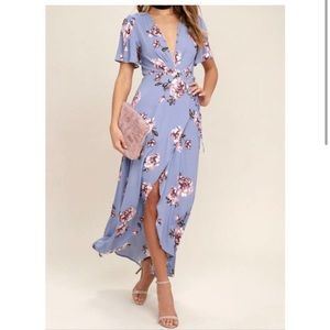 ASTR the Label Selma Periwinkle Wrap Dress